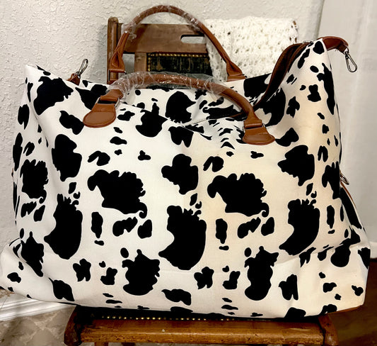 Cow print bag
